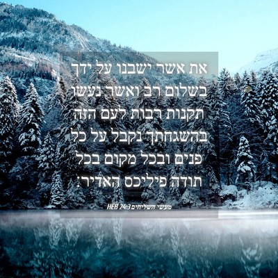Picture 04 - מעשי השליחים 24:3 HEB - את אשר ישבנו על ידך בשלום - Bible Verse Picture