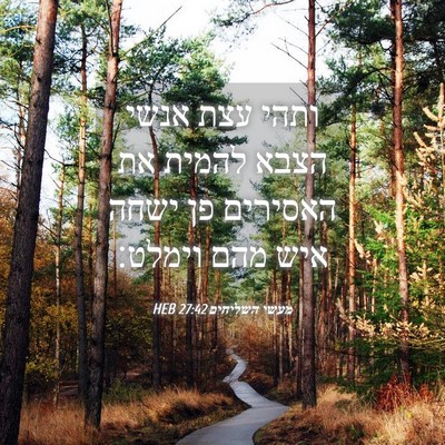 Picture 04 - מעשי השליחים 27:42 HEB - ותהי עצת אנשי הצבא להמית את - Bible Verse Picture