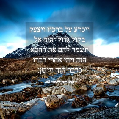 Picture 04 - מעשי השליחים 7:60 HEB - ויכרע על ברכיו ויצעק בקול - Bible Verse Picture