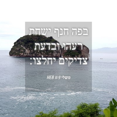 Picture 04 - משלי 11:9 HEB - בפה חנף ישחת רעהו ובדעת - Bible Verse Picture