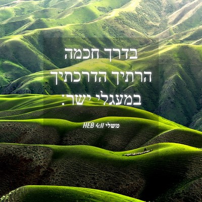Picture 04 - משלי 4:11 HEB - בדרך חכמה הרתיך הדרכתיך - Bible Verse Picture