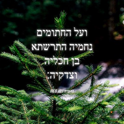 Picture 04 - נחמיה 10:1 HEB - ועל החתומים נחמיה התרשתא - Bible Verse Picture