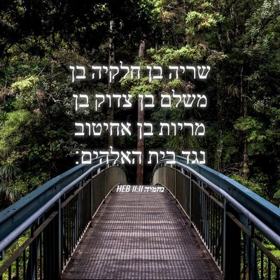 Picture 04 - נחמיה 11:11 HEB - שריה בן חלקיה בן משלם בן - Bible Verse Picture