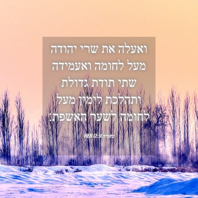 Picture 04 - נחמיה 12:31 HEB - ואעלה את שרי יהודה מעל - Bible Verse Picture