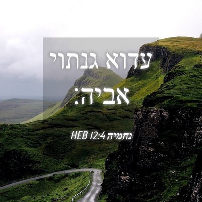 Picture 04 - נחמיה 12:4 HEB - עדוא גנתוי - Bible Verse Picture
