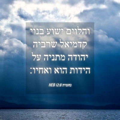Picture 04 - נחמיה 12:8 HEB - והלוים ישוע בנוי קדמיאל - Bible Verse Picture