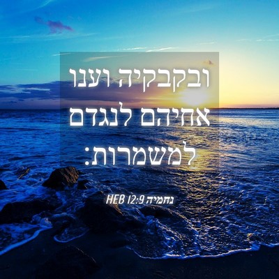 Picture 04 - נחמיה 12:9 HEB - ובקבקיה וענו אחיהם לנגדם - Bible Verse Picture