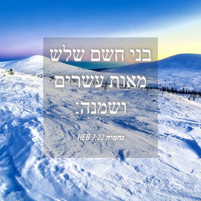 Picture 04 - נחמיה 7:22 HEB - בני חשם שלש מאות עשרים - Bible Verse Picture