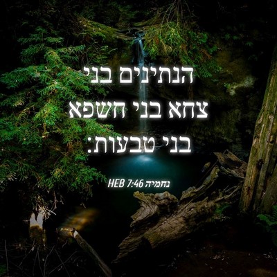 Picture 04 - נחמיה 7:46 HEB - הנתינים בני צחא בני חשפא - Bible Verse Picture