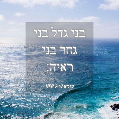 Picture 04 - עזרא 2:47 HEB - בני גדל בני גחר בני - Bible Verse Picture