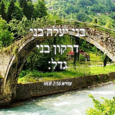 Picture 04 - עזרא 2:56 HEB - בני יעלה בני דרקון בני - Bible Verse Picture