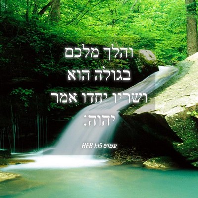 Picture 04 - עמוס 1:15 HEB - והלך מלכם בגולה הוא ושריו - Bible Verse Picture