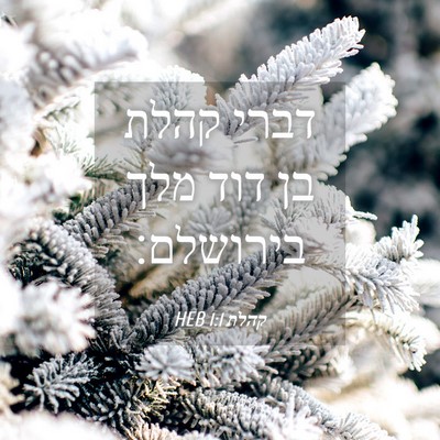 Picture 04 - קהלת 1:1 HEB - דברי קהלת בן דוד מלך - Bible Verse Picture