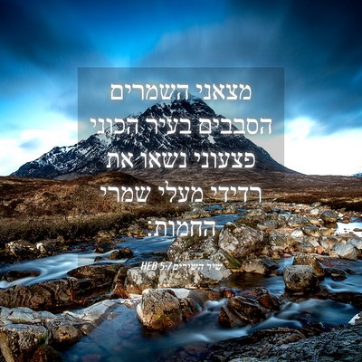 Picture 04 - שיר השירים 5:7 HEB - מצאני השמרים הסבבים בעיר - Bible Verse Picture