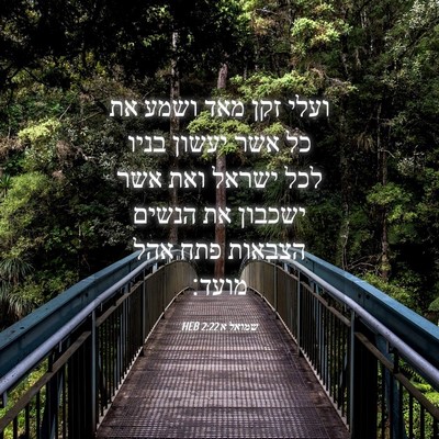 Picture 04 - שמואל א 2:22 HEB - ועלי זקן מאד ושמע את כל אשר - Bible Verse Picture
