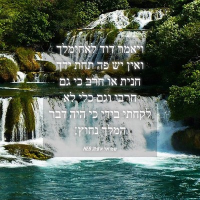 Picture 04 - שמואל א 21:8 HEB - ויאמר דוד לאחימלך ואין יש - Bible Verse Picture
