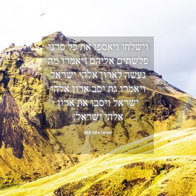 Picture 04 - שמואל א 5:8 HEB - וישלחו ויאספו את כל סרני - Bible Verse Picture