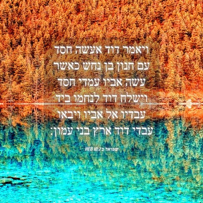 Picture 04 - שמואל ב 10:2 HEB - ויאמר דוד אעשה חסד עם חנון - Bible Verse Picture