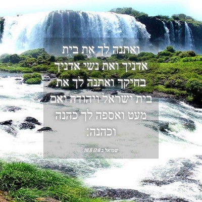 Picture 04 - שמואל ב 12:8 HEB - ואתנה לך את בית אדניך ואת - Bible Verse Picture