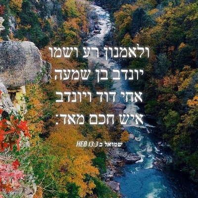 Picture 04 - שמואל ב 13:3 HEB - ולאמנון רע ושמו יונדב בן - Bible Verse Picture