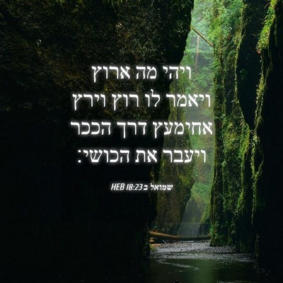 Picture 04 - שמואל ב 18:23 HEB - ויהי מה ארוץ ויאמר לו רוץ - Bible Verse Picture