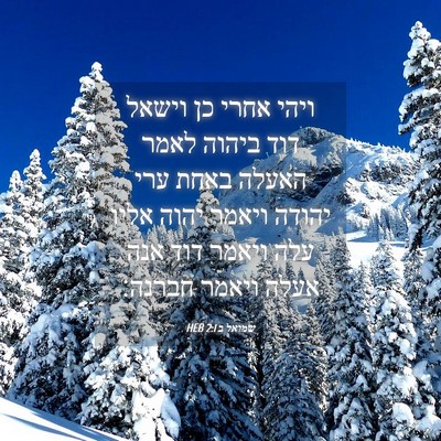 Picture 04 - שמואל ב 2:1 HEB - ויהי אחרי כן וישאל דוד - Bible Verse Picture