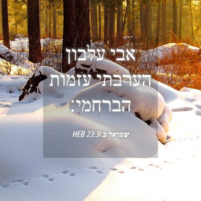 Picture 04 - שמואל ב 23:31 HEB - אבי עלבון הערבתי עזמות - Bible Verse Picture