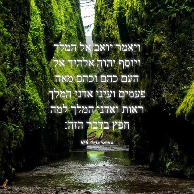 Picture 04 - שמואל ב 24:3 HEB - ויאמר יואב אל המלך ויוסף - Bible Verse Picture