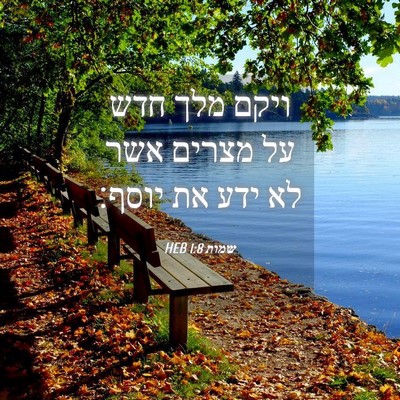 Picture 04 - שמות 1:8 HEB - ויקם מלך חדש על מצרים אשר - Bible Verse Picture