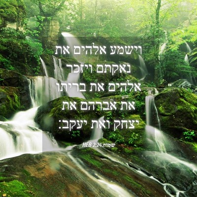Picture 04 - שמות 2:24 HEB - וישמע אלהים את נאקתם ויזכר - Bible Verse Picture