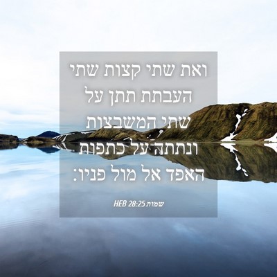 Picture 04 - שמות 28:25 HEB - ואת שתי קצות שתי העבתת תתן - Bible Verse Picture