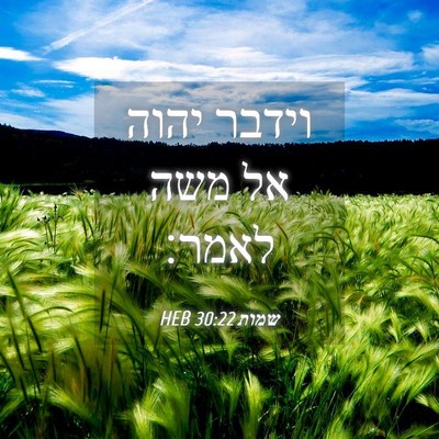Picture 04 - שמות 30:22 HEB - וידבר יהוה אל משה - Bible Verse Picture