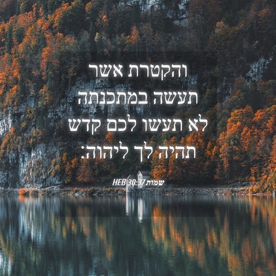 Picture 04 - שמות 30:37 HEB - והקטרת אשר תעשה במתכנתה לא - Bible Verse Picture