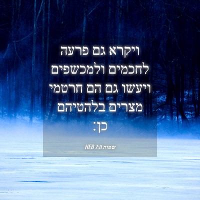 Picture 04 - שמות 7:11 HEB - ויקרא גם פרעה לחכמים - Bible Verse Picture