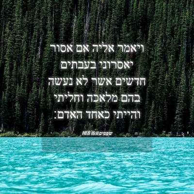 Picture 04 - שפטים 16:11 HEB - ויאמר אליה אם אסור יאסרוני - Bible Verse Picture