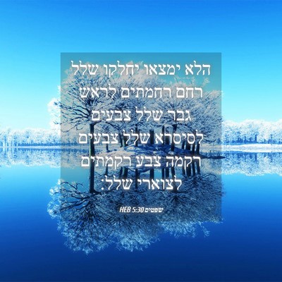 Picture 04 - שפטים 5:30 HEB - הלא ימצאו יחלקו שלל רחם - Bible Verse Picture