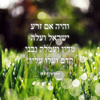 Picture 04 - שפטים 6:3 HEB - והיה אם זרע ישראל ועלה מדין - Bible Verse Picture