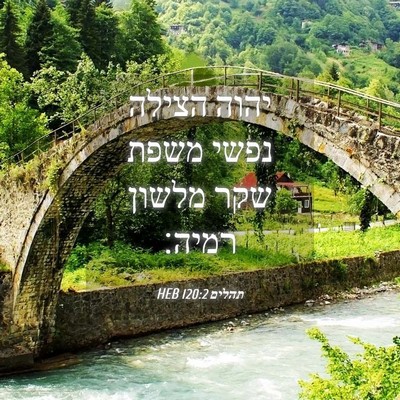 Picture 04 - תהלים 120:2 HEB - יהוה הצילה נפשי משפת שקר - Bible Verse Picture