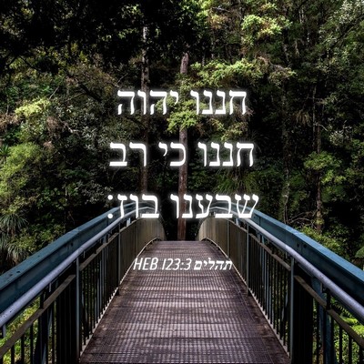 Picture 04 - תהלים 123:3 HEB - חננו יהוה חננו כי רב שבענו - Bible Verse Picture