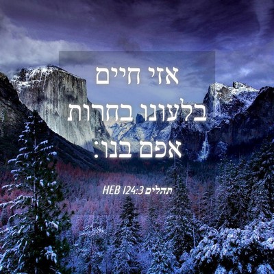 Picture 04 - תהלים 124:3 HEB - אזי חיים בלעונו בחרות אפם - Bible Verse Picture