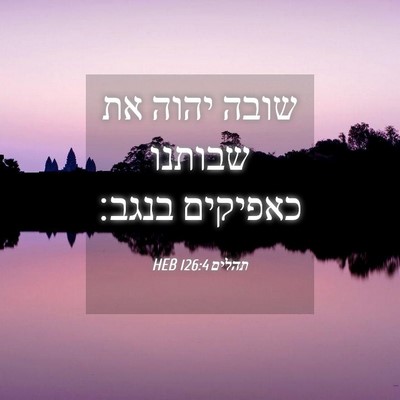Picture 04 - תהלים 126:4 HEB - שובה יהוה את שבותנו - Bible Verse Picture
