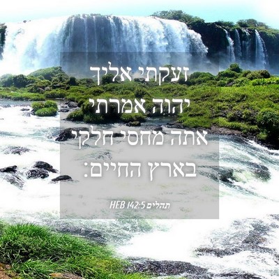 Picture 04 - תהלים 142:5 HEB - זעקתי אליך יהוה אמרתי אתה - Bible Verse Picture
