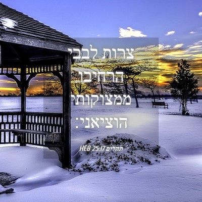 Picture 04 - תהלים 25:17 HEB - צרות לבבי הרחיבו ממצוקותי - Bible Verse Picture