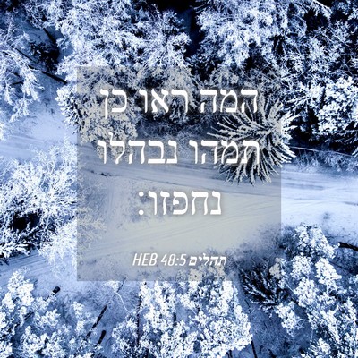 Picture 04 - תהלים 48:5 HEB - המה ראו כן תמהו נבהלו - Bible Verse Picture