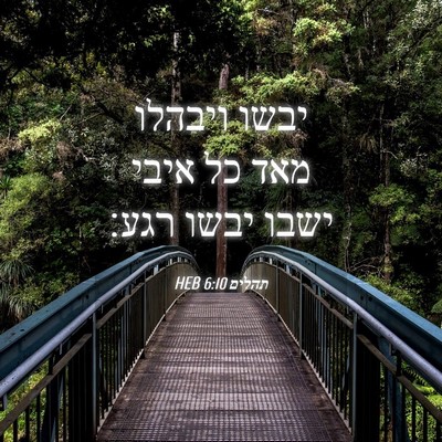 Picture 04 - תהלים 6:10 HEB - יבשו ויבהלו מאד כל איבי - Bible Verse Picture
