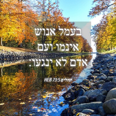 Picture 04 - תהלים 73:5 HEB - בעמל אנוש אינמו ועם אדם לא - Bible Verse Picture