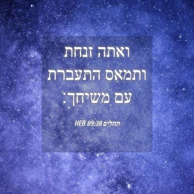 Picture 04 - תהלים 89:38 HEB - ואתה זנחת ותמאס התעברת עם - Bible Verse Picture