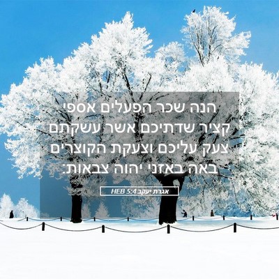 Picture 05 - אגרת יעקב 5:4 HEB - הנה שכר הפעלים אספי קציר - Bible Verse Picture