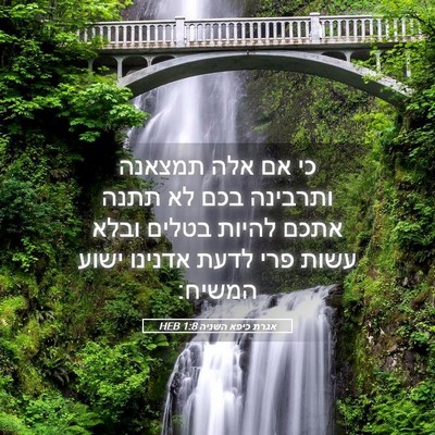 Picture 05 - אגרת כיפא השניה 1:8 HEB - כי אם אלה תמצאנה ותרבינה - Bible Verse Picture