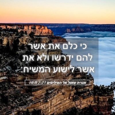 Picture 05 - אגרת שאול אל הפיליפים 2:21 HEB - כי כלם את אשר להם ידרשו ולא - Bible Verse Picture